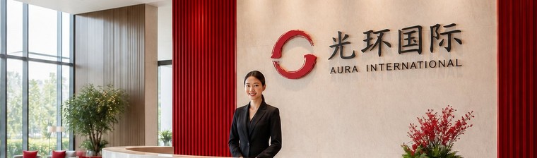 光环国际 前台 LOGO 墙