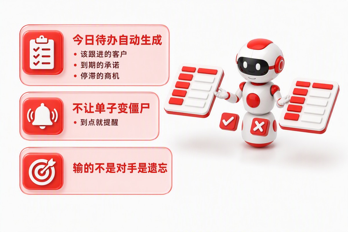 跟单提醒 · 企业 AI 培训场景
