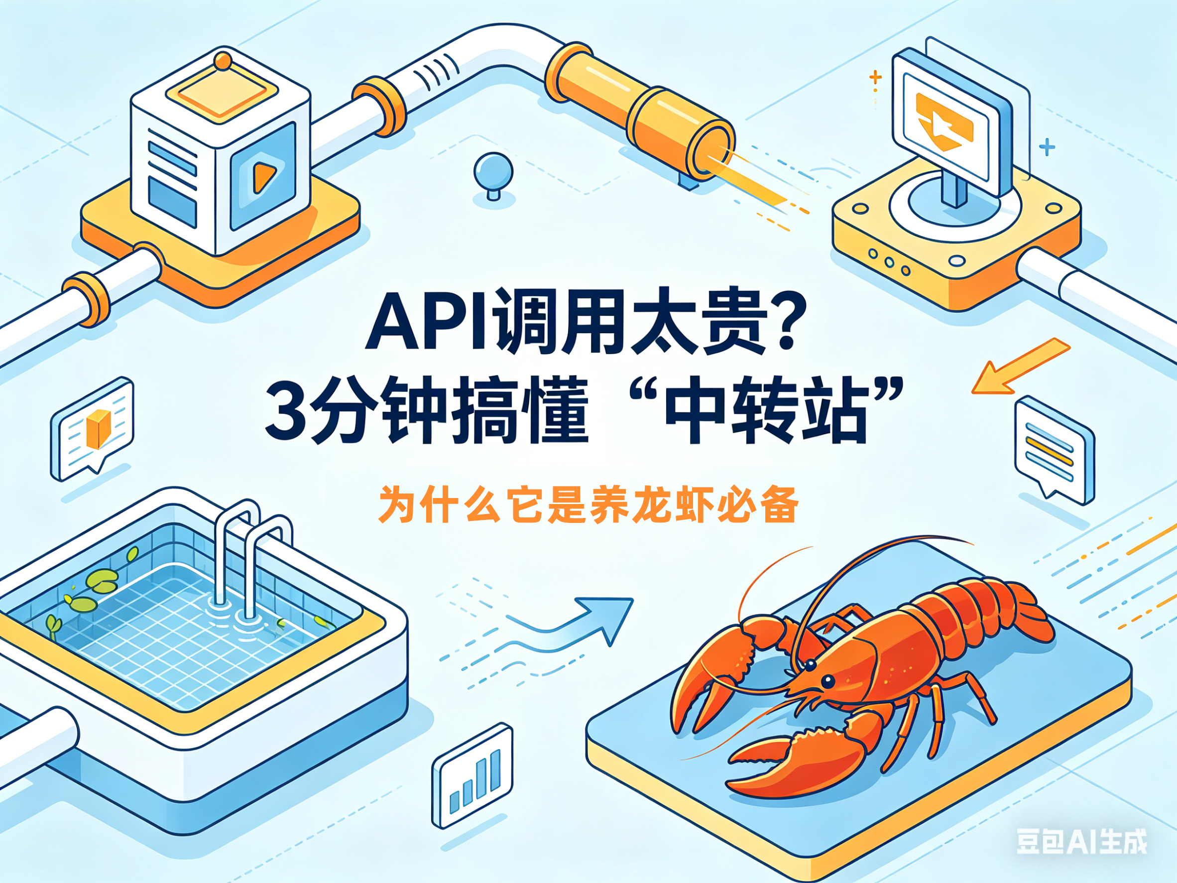 API调用太贵？3分钟搞懂“中转站”是什么，以及为什么它是养龙虾必备