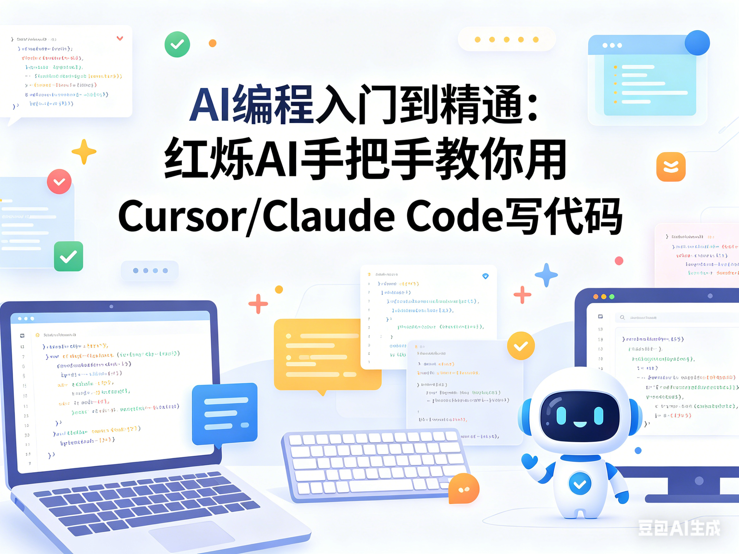 AI编程入门到精通：红烁AI手把手教你用Cursor/Claude Code写代码