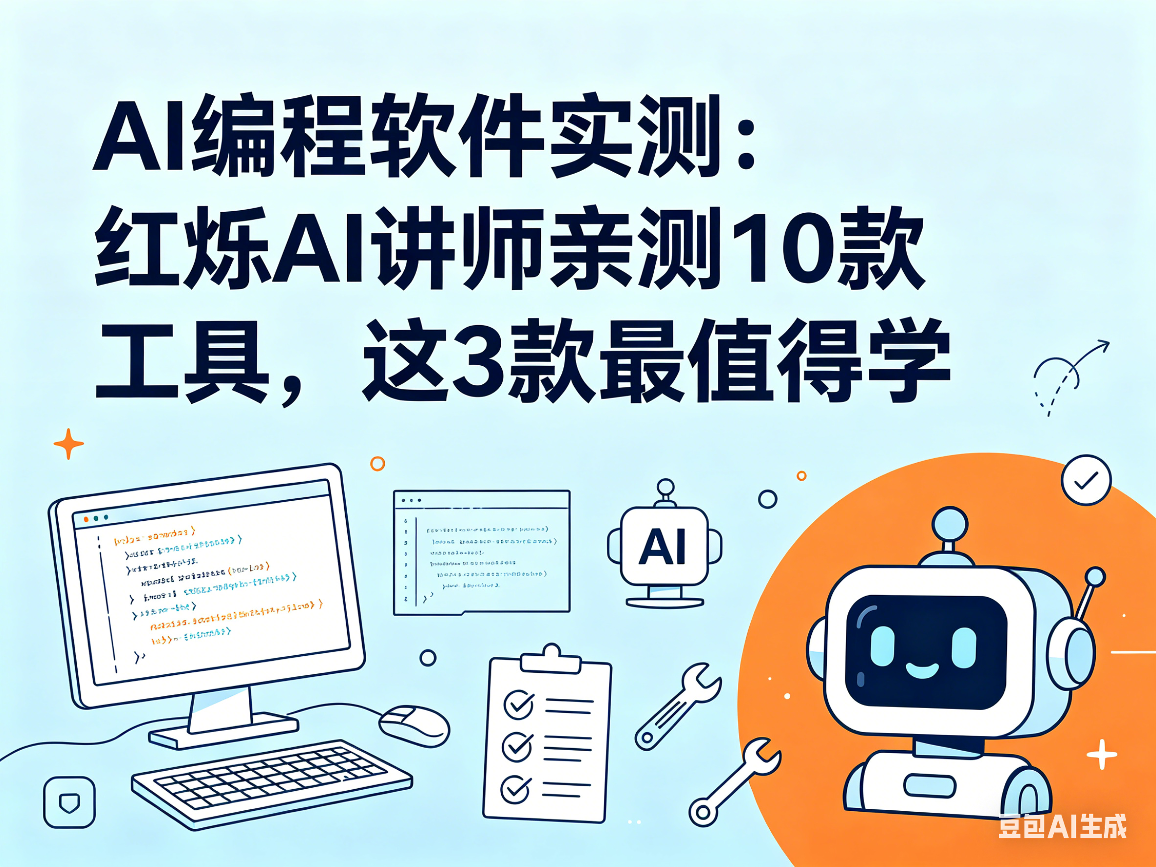 AI编程软件实测：红烁AI讲师亲测10款工具，这3款最值得学