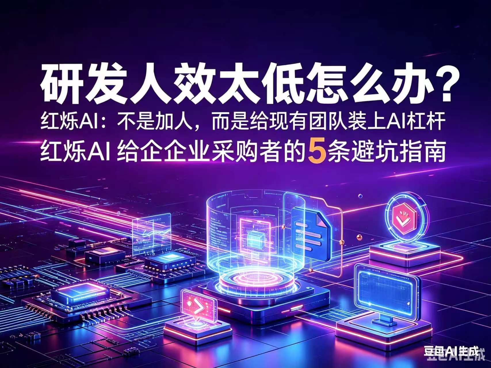 研发人效太低怎么办？红烁AI：不是加人，而是给现有团队装上AI杠杆