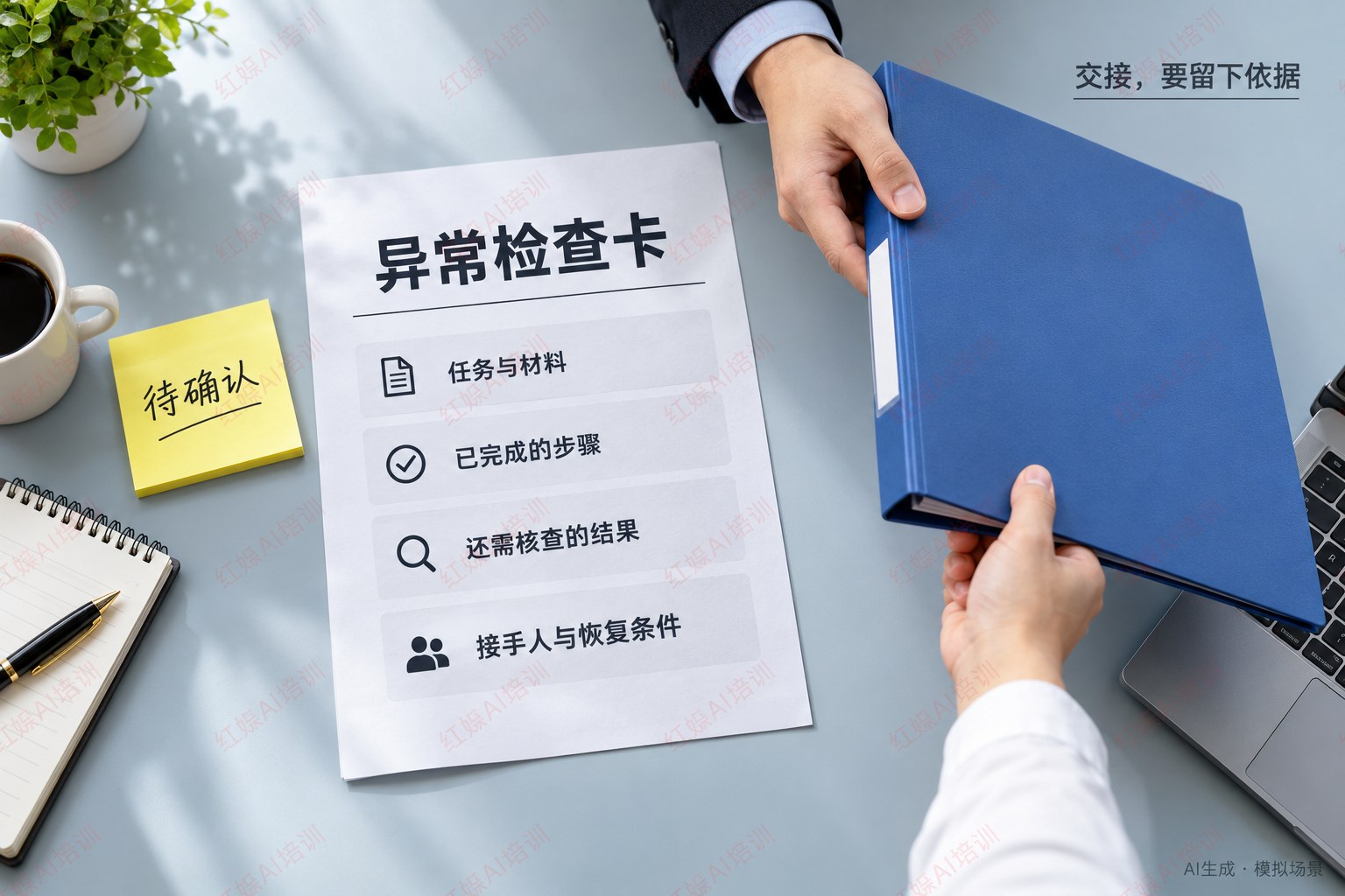 交接时,留下一张别人能看懂的卡 配图