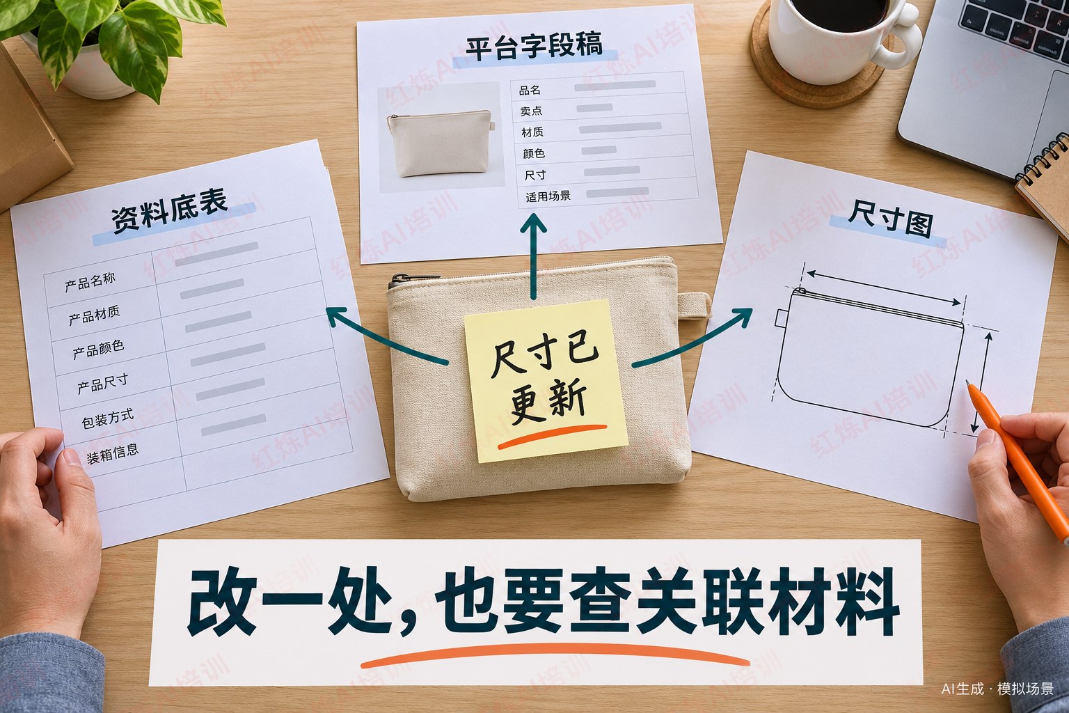 把一次改动传到所有相关材料 配图