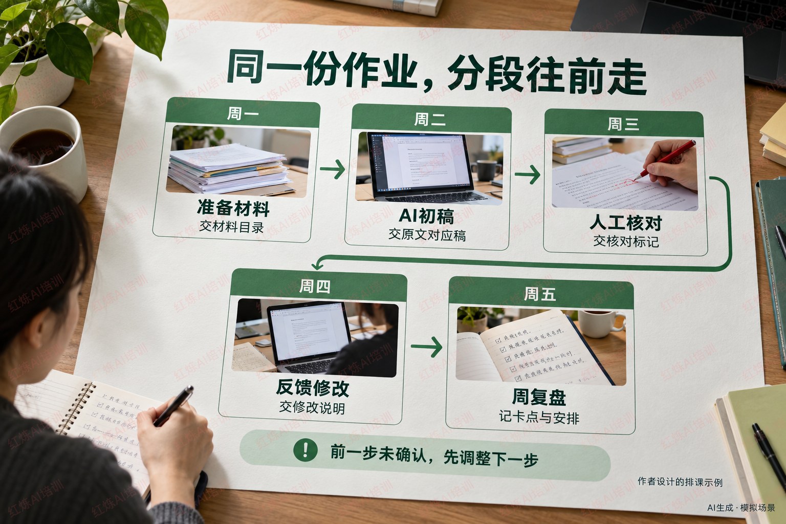一周只推进同一份作业 配图
