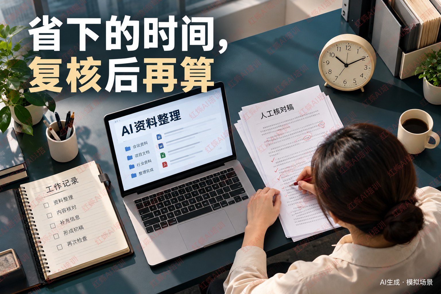 数字员工省没省时间,先把人工复核算进去:红烁AI企业AI培训带团队做试用台账 配图