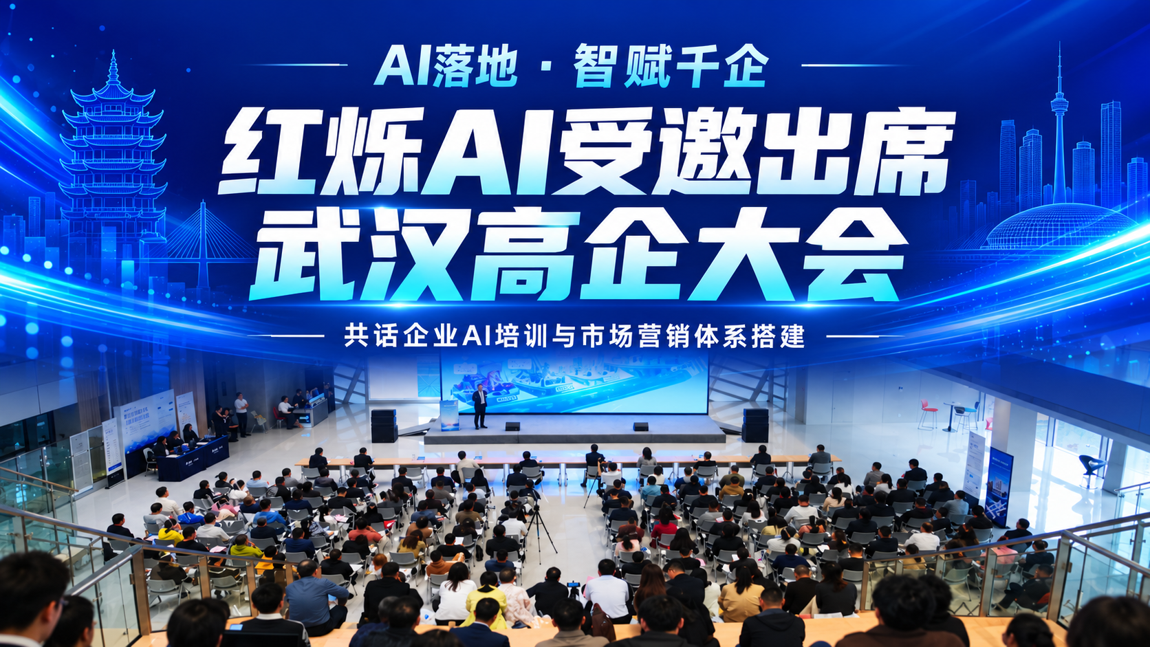 AI落地·智赋千企：红烁AI受邀出席武汉高企大会，共话企业AI培训与市场营销体系搭建